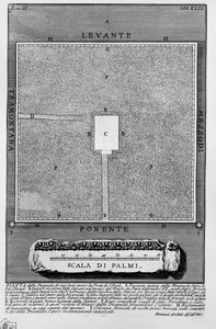 Plan of the Pyramid of Cestius near the Porta San Paolo by Giovanni Battista Piranesi